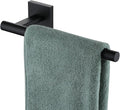 KOKOSIRI Towel Bar Matte Black Bathroom Hardware Hand Towel Rails Wall Mounted Kitchen Toilet Cabinet Paper Holder, Stainless Steel B3008BK