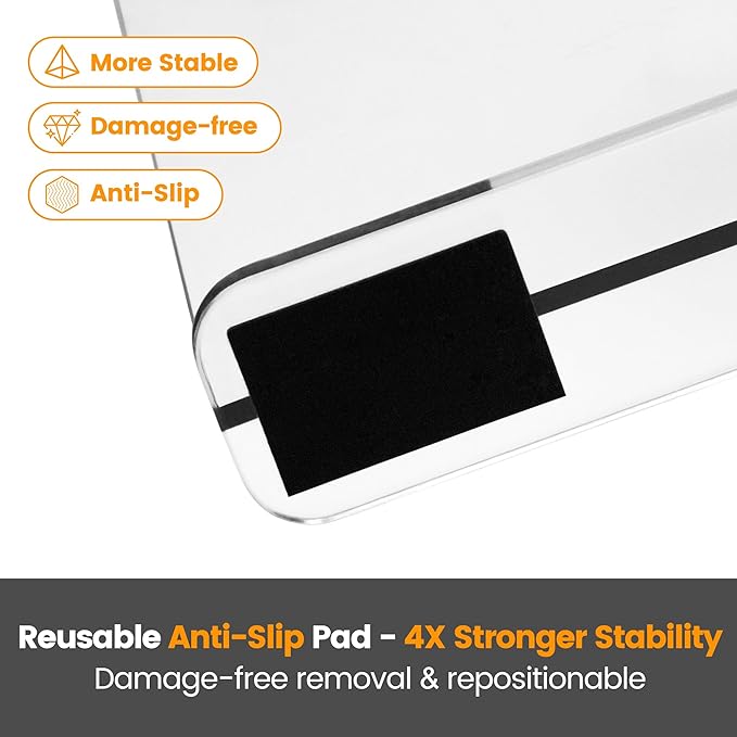 OKPOW Shelf Dividers for Closet Organization: 8" Tall X 12" Deep Acrylic Clear Sturdy Separators for Clothes Purse - Adjustable Easy Install Storage for Wood Cabinet Home Organizer Housewife 6 Pack