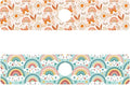 2 Pack Cute Rainbow Sink Splash Guard Faucet Mat Boho Rainbow Butterfly Super Absorbent Fast Drying Mat Sink Gadgets-Splash Guard Behind Faucet Drip Catcher for Kitchen Bathroom, 23.5"x5.5"