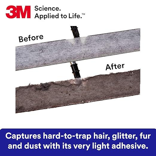 3M Easy Trap Sweep and Dust Sheets,1 Roll of 60 8" x 6" Sheets,Disposable Easy Sweep Floor Duster,Picks Up 8X More Dirt,Dust,Sand,Hair,Works on Dry or Wet Surfaces,Hardwood Floors,59152W,(Pack of 8)