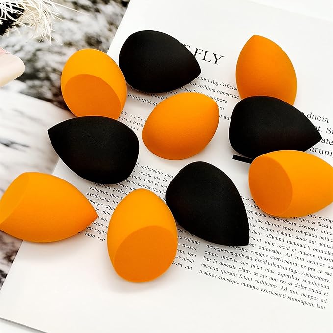 12 Pieces Professional Makeup Sponge Set,Latex Free Flawless Soft Setting Face Puffs,Makeup Blending Sponge Cosmetic Applicator for Powder,Liquid,Facial Makeup Tools