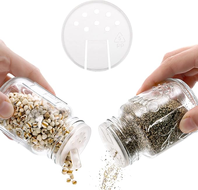 Coloch 30 Pack 4 Oz Glass Mason Spice Jar with Shaker Lids& Labels, Empty Spice Bottle with Airtight Metal Caps and Collapsible Funnel for Herbs & Spices