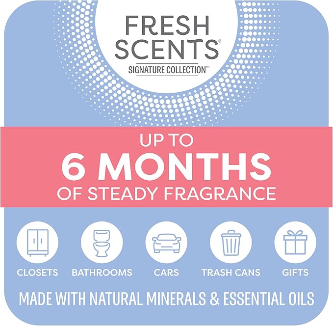 Fresh Scents Scented Sachets | Passion Flower | Tropical Floral Home Fragrance | Long Lasting (Up to 6 Months) | Air Freshener for Closets, Drawers, & Cars | 6 Pack
