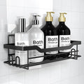 Shower Caddy Shelves Organizer Rack, Single Pack Shower Caddy,No Drilling Wall Mounted Self Adhesive Shower Shelves for Inside Shower, Matte Black