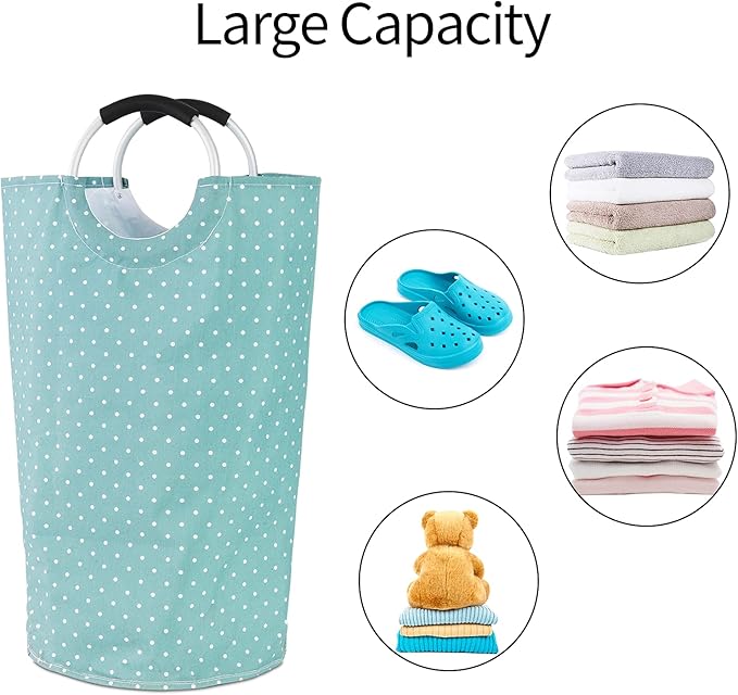 Dalykate Extra Large Laundry Basket 115L Collapsible Oxford Fabric Laundry Hamper Foldable Clothes Laundry Bag with Handles Waterproof Washing Portable Dirty Clothes Basket for College Dorm, Family