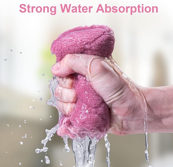 Bessrung 20 Packs Kitchen Cloth Dish Towels, Nonstick Oil Fast Drying Washcloths, Premium Dish Cloths for Kitchen, Car, Bathroom Cleaning, Reusable Highly Absorbent Cleaning Clothes, Mix-Colors