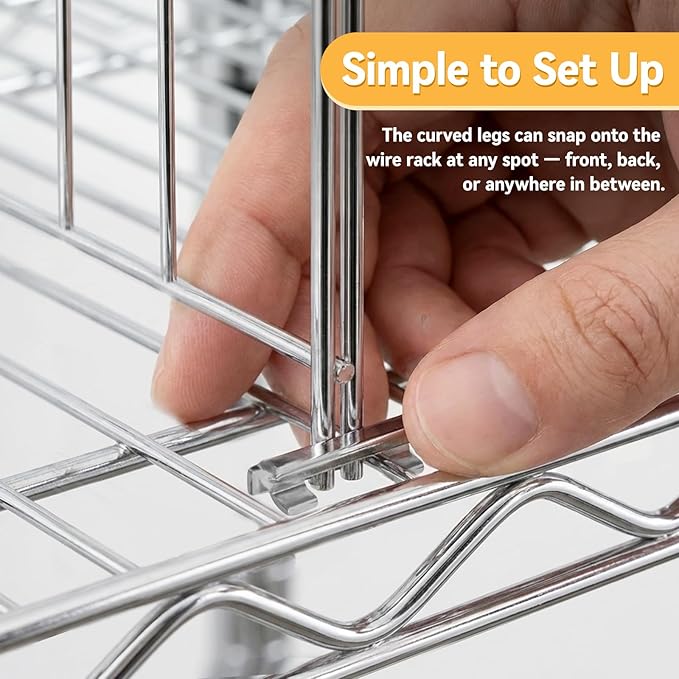 10 Pcs 18" W x 9" H Shelf Dividers for Wire Shelves, Vertical Wire Shelf Dividers for Storage Item Separation and Organization, Rack Shelving Accessories Bulk