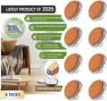 Chair Leg Floor Protectors Furniture Sliders Curved Felt Material Furniture Pads Nail-on Chair Sliders (Set of 8) 25mm,Round,Move Your Furniture Easily & Safety