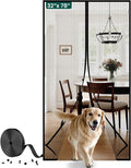 Magnetic Screen Door Mesh with Super Strong Magnets Fit Door Size 32" X 78", Mesh Size 34" X 79" Heavy Duty Door Net Screen for Front, Back, Single Doors