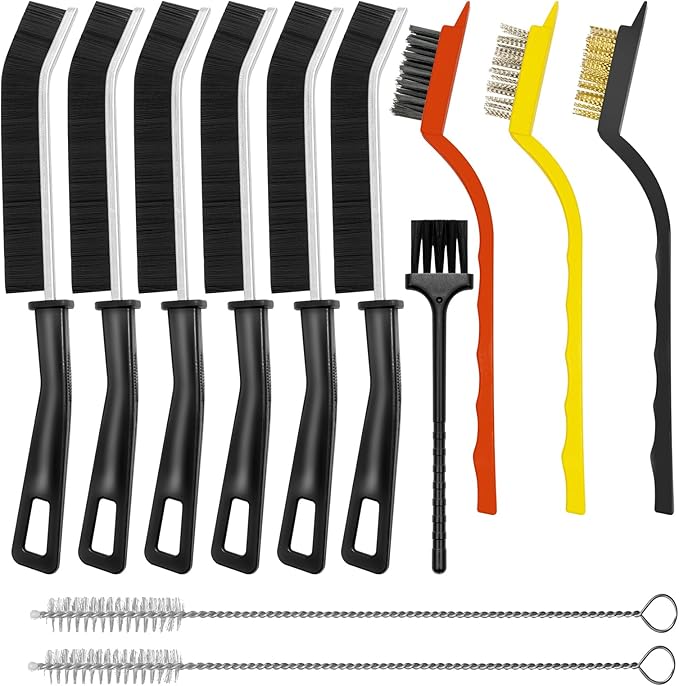 12PCS Crevice Cleaning Brush Set,Hard Bristle Grout Scrub Brushes, Straw Cleaner Brush,Gap Cleaning Supplies Home Essentials for Kitchen,Toilet,Bathtub,Sink,Window Track,Gi-ft for Women Men