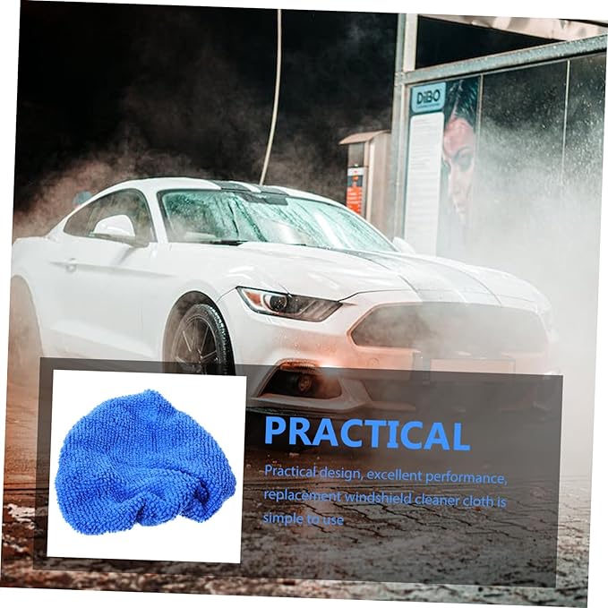 10pcs Reusable Car Windshield Cleaner Cloths Washable Triangle Shape Replacement for Windshield Cleaning Brush Practical Microfiber Tool for Auto and Home Use