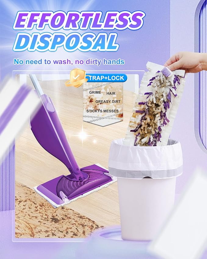 20 Pack Disposable Mop Pad Refills for Swiffer Wet Jet Spray Mop，Dry&Wet Mopping Pad Compatible with Swiffer Wet Jet Multi Surface WetJet Pad for Floor Cleaning