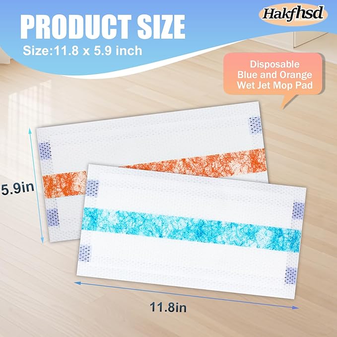 60 Pack Disposable Mop Pad Refillsfor Swiffer Wet Pads Refill Replacement for Swiffer WetJet Spray Mop, 4 Layers Thickened Extra Strong Dirt Locking and Water Absorbent, Powerful Stain Removal
