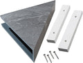 Palisade Vinyl Waterproof Corner Shower Shelf in Cracked Slate/Urban Quarry