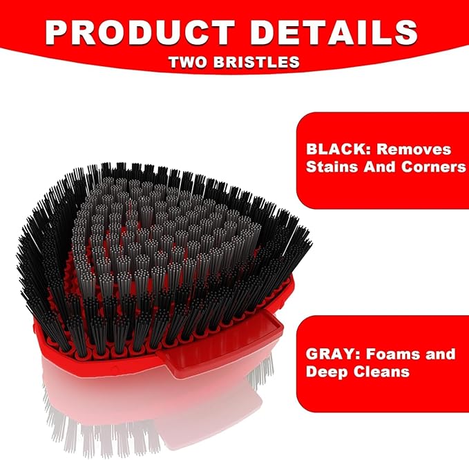Upgrade Scrub Brush Replacement Head Compatible with O Cedar EasyWring 1 Tank Spin Mop, Mop Replace Head Brush,Scrubber Floor Cleaning Brush,More Layers of Bristles for Bathroom, Deck, Tile, Kitchen
