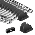 48PCS Tool Magnetic Wrench Organizer,Customizable Magnet Modular Tool Organizer for Tool Drawers - Wrench Rack with Metric&SAE Labels-Perfect Tool Storage Holder-Ideal Gift Choice -Black with Magnets