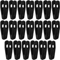 Litoexpe 20 Pcs Black Velvet Hangers Clips, Pants Hangers Velvet Clips, Strong Finger Flocked Clips for Thin Felt Hangers