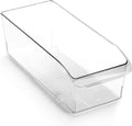 BINO | Plastic Storage Bins, Large | THE CURVE COLLECTION | Multi-Use Fridge / Freezer Organizer | Built-In Handle | BPA-Free | Pantry and Home Organization
