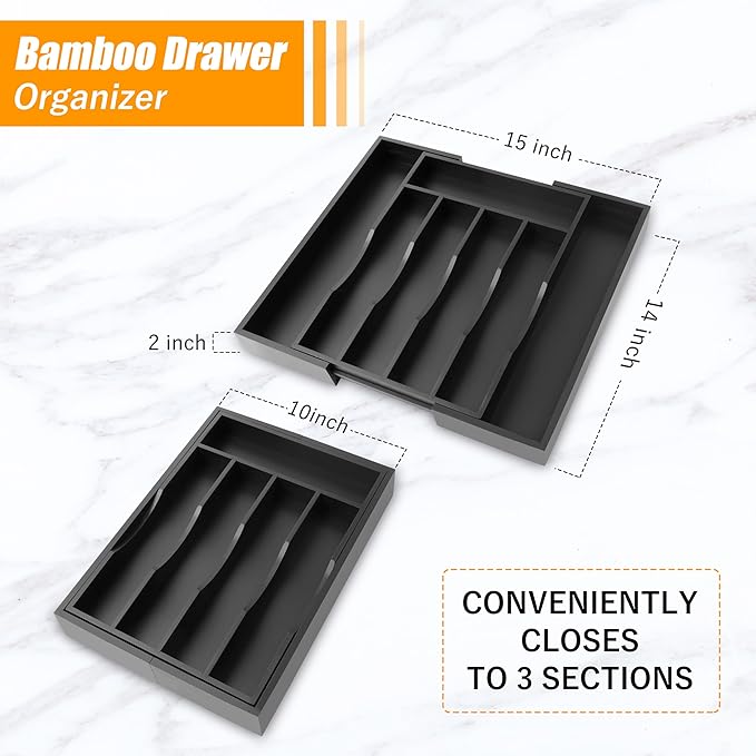 Kitchen Silverware Drawer Organizer and Storage Kitchen Gadgets Best Sellers 2025 First Apartment Essentials New Home Must Haves Things Stuff Accessories House Warming Housewarming Hostess Host Gifts