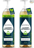 Puracy Laundry Detergent - Enzyme-Powered Liquid Laundry Detergent Concentrate, Natural Laundry Detergent Seen on TikTok, Non-Toxic (Free & Clear, 16 fl oz, 64 Loads) (Pack of 2)