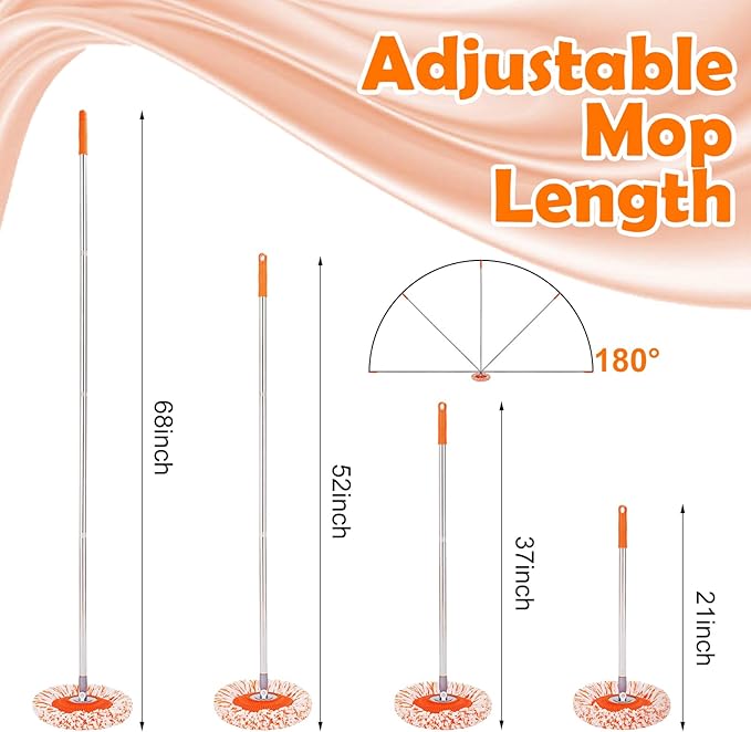 Wall Mop, Primium 68” Wall Cleaner, High-Quality Baseboard Cleaner, Professional-Grade Baseboard Cleaner Tool with Handle, Superior Quality Dust Mop, Efficient Ceiling Fan Cleaner Duster