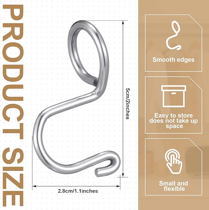 Sosation 45 Pcs Clothes Hanger Extender Connector Hooks Space Saving Hooks Metal Mini Cascading Hook Outfit Hanger Extender Clips for Heavy Duty Clothes Wooden Closet Organizer