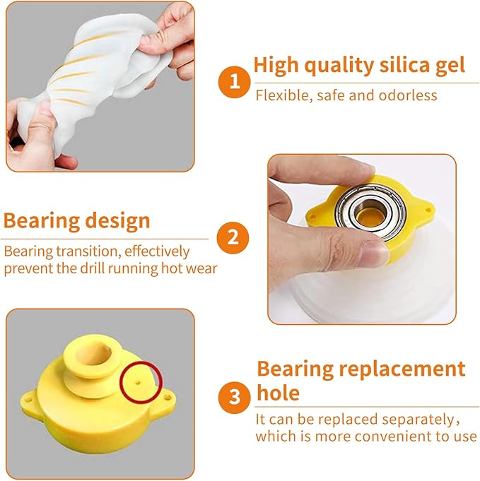 Drill Dust Cover Collector Retractable Silicone Drill Dust Bowl for Ceiling Drywall Overhead Drilling Dust Catcher Bowl Recessed light Installation Universal Fit for Hammer Drills and Impact Drills