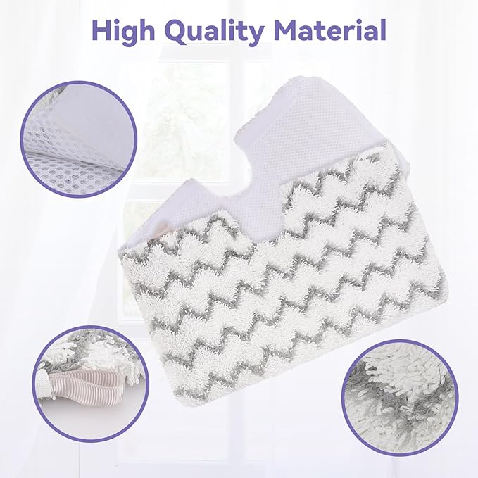 Washable for Shark Steam Mop Replacement Pads: S3501 For Shark Steam Pocket Mop S3601D S3601 S3801CO S3901 S3550 SE450 For Shark Steamer Pads Microfiber Cloth Cover Scrub Floor Cleaning Cleaner (3pcs)