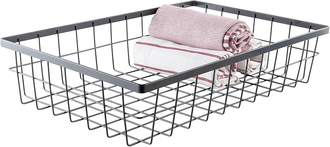 G.E.T. WB-1814-MG Urban Renewal 17.75" x 11.25" Wire Basket, 4" Tall, Metal