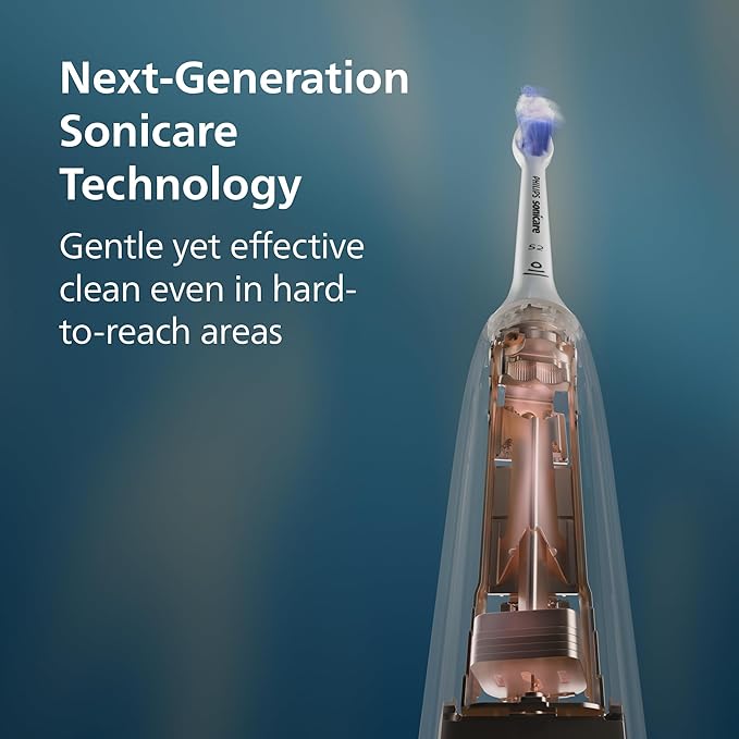 Philips Sonicare 6700 Series Electric Toothbrush - Next-Generation Sonicare Technology, Pressure Sensor, 9 Brushing Settings, SmarTimer, BrushPacer, 21-Day Runtime, Travel Case, Black, HX7411/06