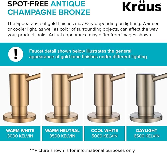 KRAUS Boden Kitchen Soap and Lotion Dispenser in Spot Free Antique Champagne Bronze, KSD-53SFACB