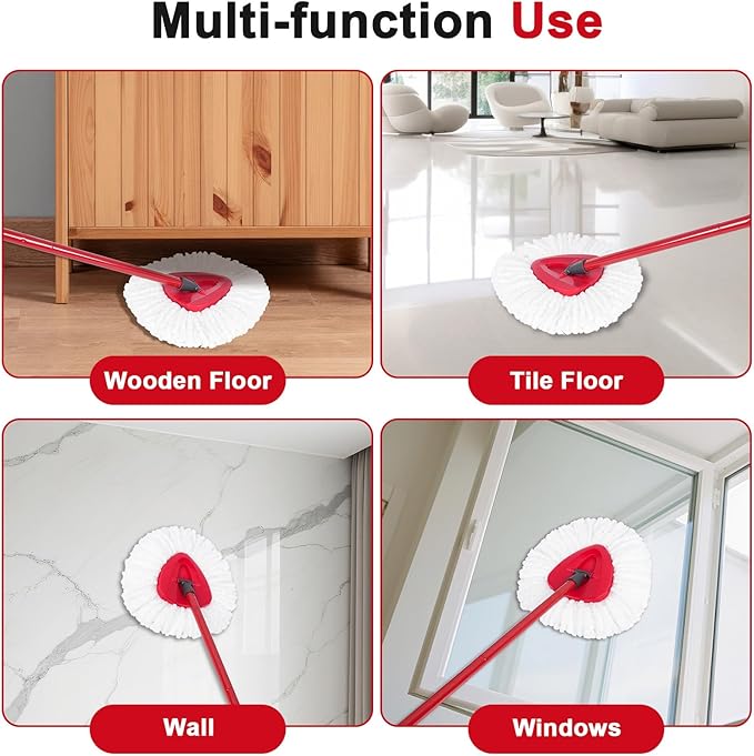 10 Pack Spin Mop Replacement Head Mop Refill Compatible with Ocedar Triangle Swivel Mops Microfiber Swivel Mop Refill,Deep Clean,Machine Washable and Easy to Replace
