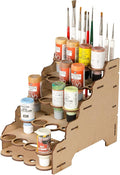 The Broken Token Modular Paint Half Rack w/ 26mm Holes - Multiple Organizer for Paint Bottles, Pots, and Brushes in Tiered Layout - Customize Your Pieces with Easy Organization & Access