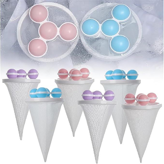 Vortexes Float Hair and Lint Catcher, 2026 New Floating Hair Filtering Mesh Removal, Laundry Lint Fur Catcher for Washing Machine (6 PCS)