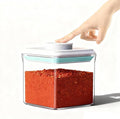 Airtight Food Storage Container Pop Containers With Lids, Bpa Free for Spaghetti Cereal Flour Rice Kitchen Organizer (square 500ml / 0.5qt)