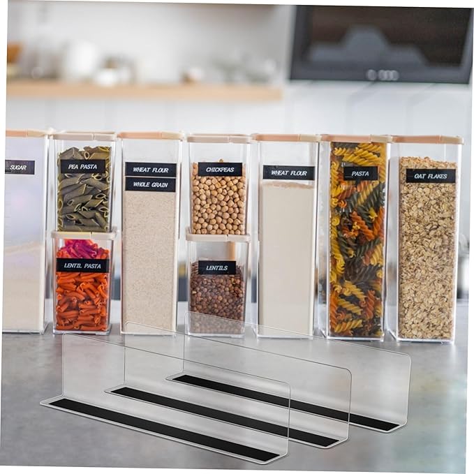 5 PCS Clear PVC Shelf Dividers, Magnetic Base for Positioning L-Shaped Plastic Retail Gondola Separators for Store Shelves, Convenient Store Goods Organization, and Shallow Wire Racks