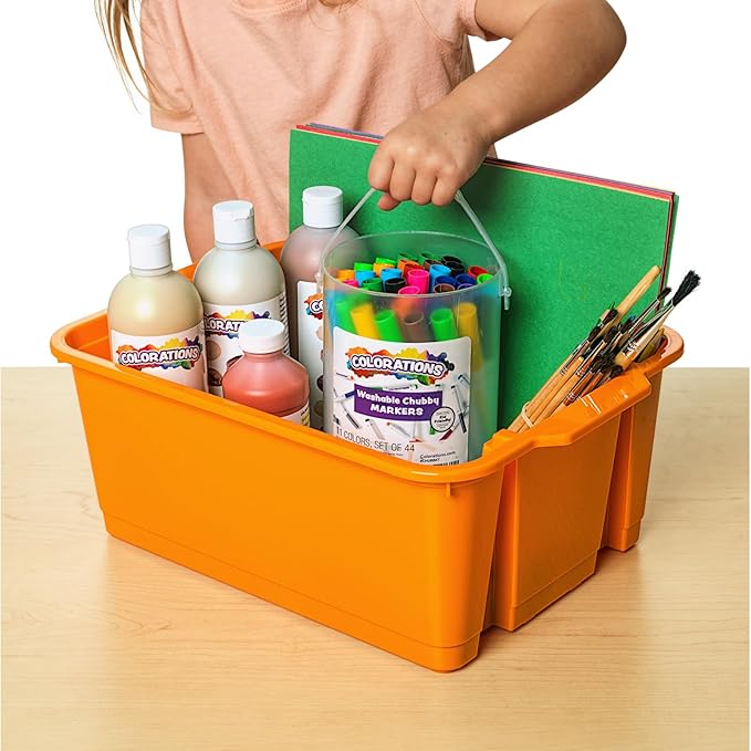 Really Good Stuff Classroom Stacking Bins - Neon - Set of 4