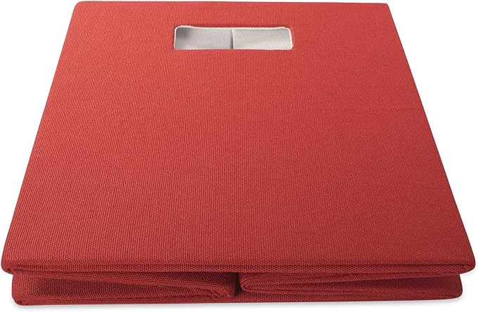 DII Poly-Cube Storage Collection Hard Sided, Collapsible Solid, Large, Rust