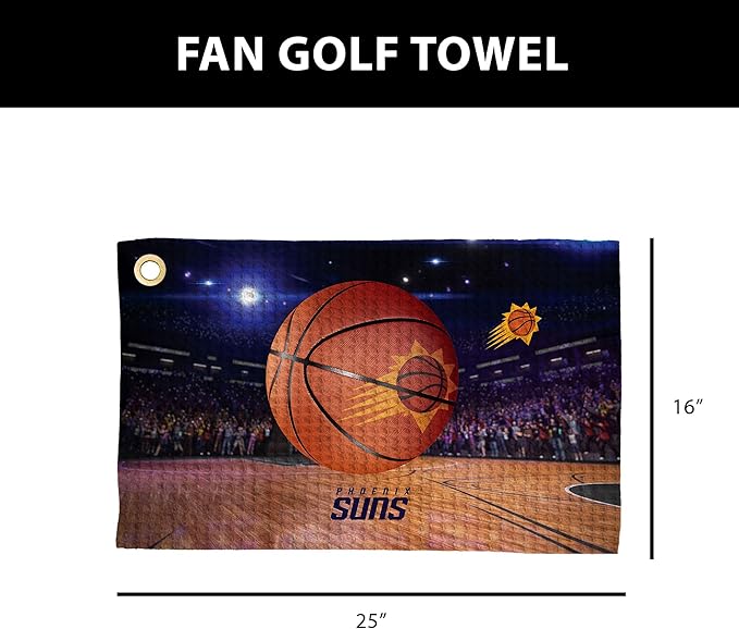 Northwest NBA Golf Towel – Official Licensed Microfiber Waffle Fabric, Absorbent 16x25 in Club Cleaning Accessory