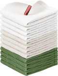 Nialnant 12 Pack Dish Cloths,100% Cotton Dish Towels for Washing Dishes,Soft and Absorbent Kitchen Cleaning Rags - 12x12 Inch