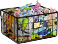 Metal Dog Toy Bin Storage Box with Handles for Puppy and Pet - Personalized Large Chew Proof Dog Toy Basket Organizer for Living Room