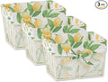 DII Farmhouse Chicken Wire Storage Baskets with Liner, Small, Antique Lemon Print, 9x7x6", 2 Piece