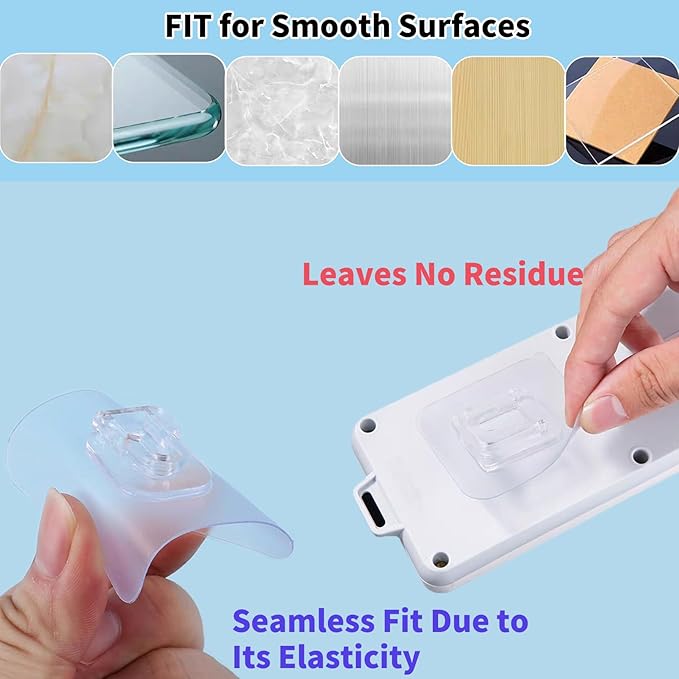 Double Sided Adhesive Wall Hooks,20 Pack Self Adhesive Hooks,Suitable for Hanging and Organizing Power Outlets, Picture Frames, and Tissue Boxes at Home, Office, or in Rv