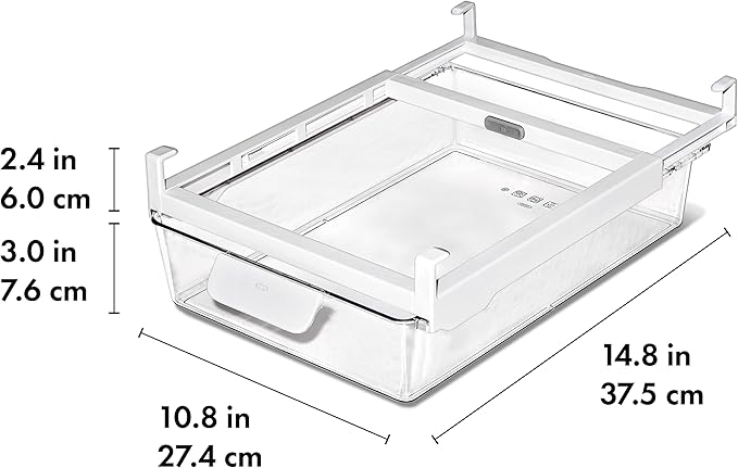 OXO Good Grips Fridge Undershelf Drawer 14 in - for Deli Meat, Cheese, Produce and More