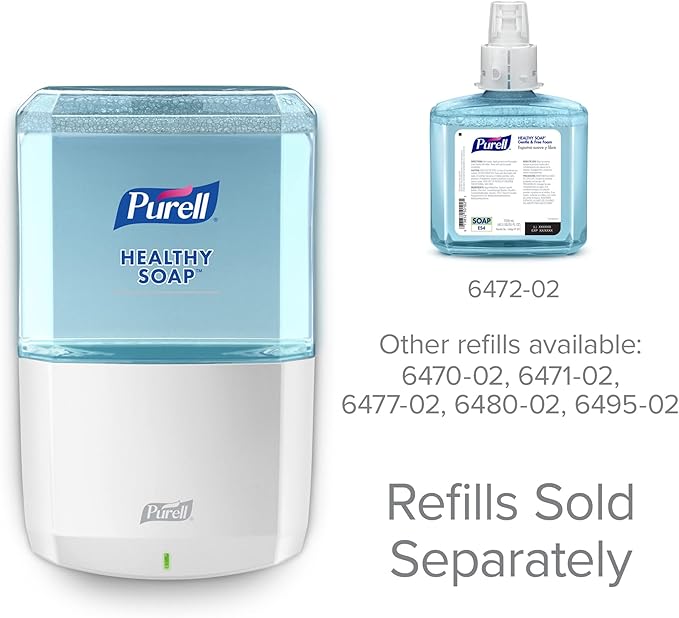 PURELL ES6 Automatic Hand Soap Dispenser, White, Compatible with 1200 mL PURELL ES6 Hand Soap Refills (Pack of 1) - 6430-01 - Manufactured by GOJO, Inc.