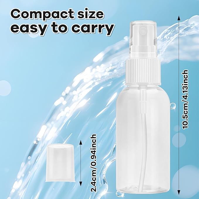 5 Pack Spray Bottle, 50ml Small Spray Bottle, Fine Mist Empty Travel Bottles, Reusable Plastic Mini Travel Bottle For Liquid Cosmetic for Personal Care, Cleaning
