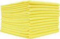 The Rag Company - All-Purpose Microfiber Terry Cleaning Towels - Commercial Grade, Highly Absorbent, Lint-Free, Streak-Free, Kitchens, Bathrooms, Offices, 300gsm, 16in x 16in, Yellow (12-Pack)
