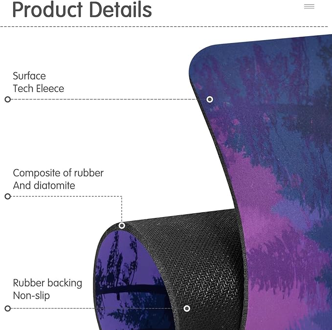 Kitchen Sink Splash Guard 1 PC 30 Inch Sink Faucet Mat Splash Guard for Bathroom Countertop Water Absorbent Foldable Cuttable Soft Washable Purple Stag Mountains and Forest