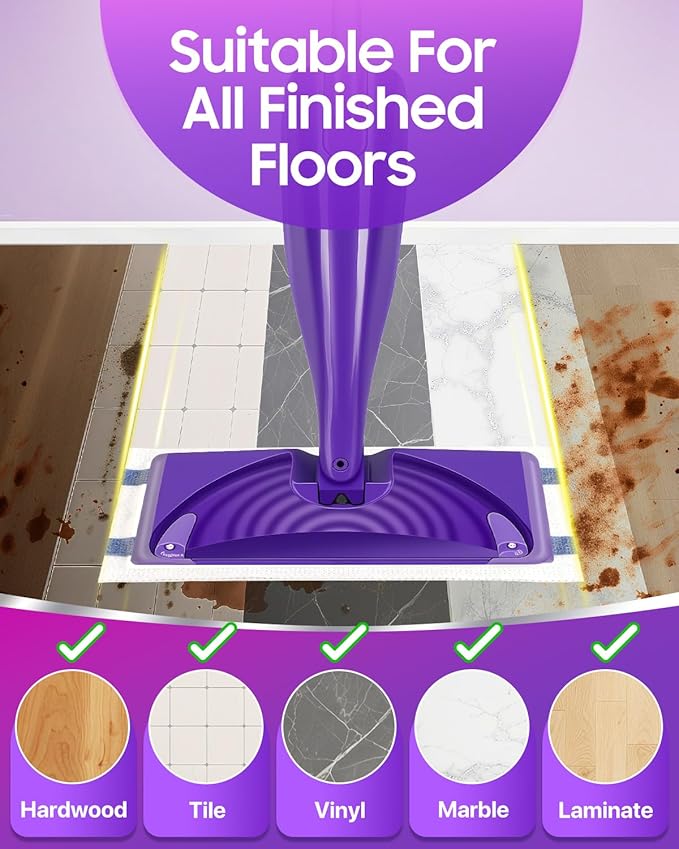 20 Count Disposable Mop Pads Refill for Swiffer WetJet Spray Mop - Wet Jet Mopping Pad Refill for Multi Surface Hardwood Floor Cleaning - Thickness & Absorbent