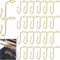 50 Pieces Hanger Connector Hooks Metal Hanger Extender Hooks Stable Clothes Hangers Connector for Different Clothes Hangers, 8.7 mm/0.35 Inch Hole Diameter,Gold